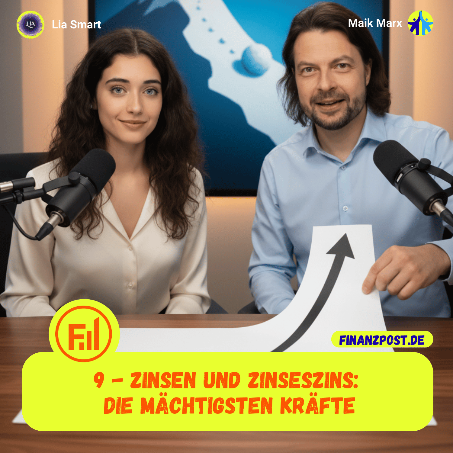 Podcast-Cover Folge 9: Zinsen und Zinseszins — Die mächtigsten Kräfte beim Vermögensaufbau
